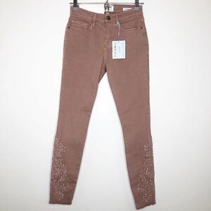 FRAME Skinny Embroidered Jeans 